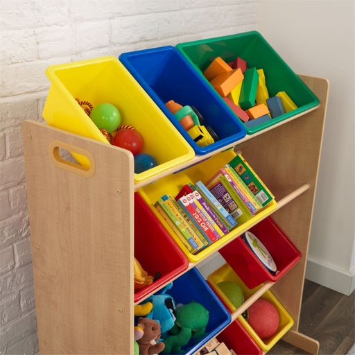 Kidkraft Sort It Store It Bin Unit Primary Natural