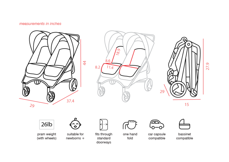 Valco Baby Trend Duo Double Stroller