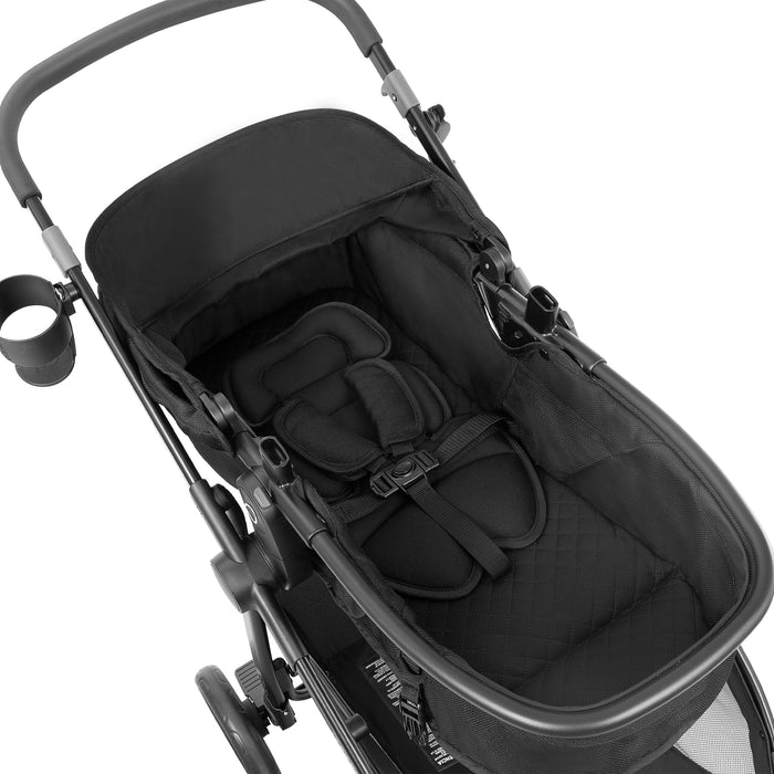 EVENFLO Omni Ultra Travel System with Revolve180 LiteMax NXT Rotational Infant Car Seat (Pacific Green) (Caviar Black)