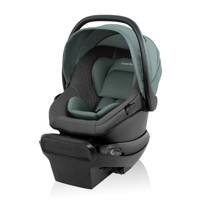 EVENFLO Omni Ultra Travel System with Revolve180 LiteMax NXT Rotational Infant Car Seat (Pacific Green) (Caviar Black)