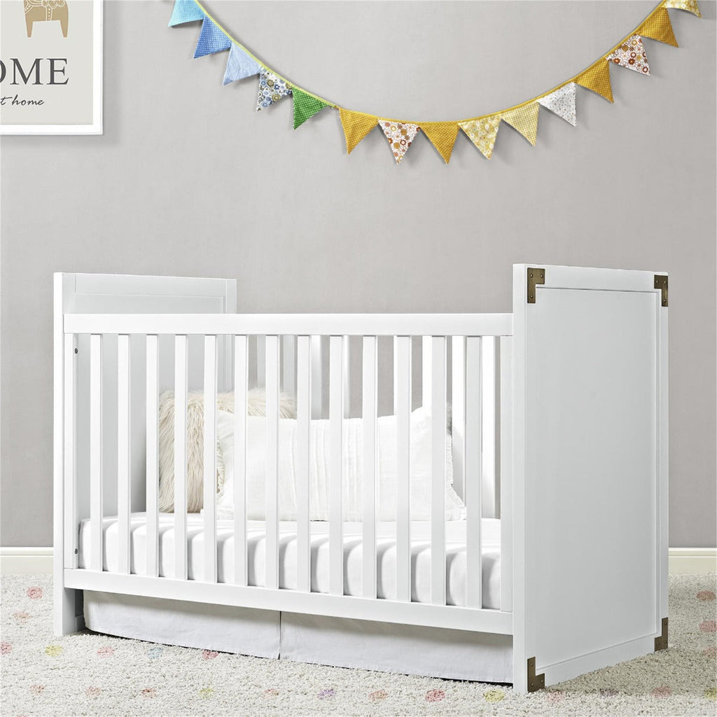 Buy Baby Relax Miles 2 in 1 Convertible Crib- White. — BabyStyle