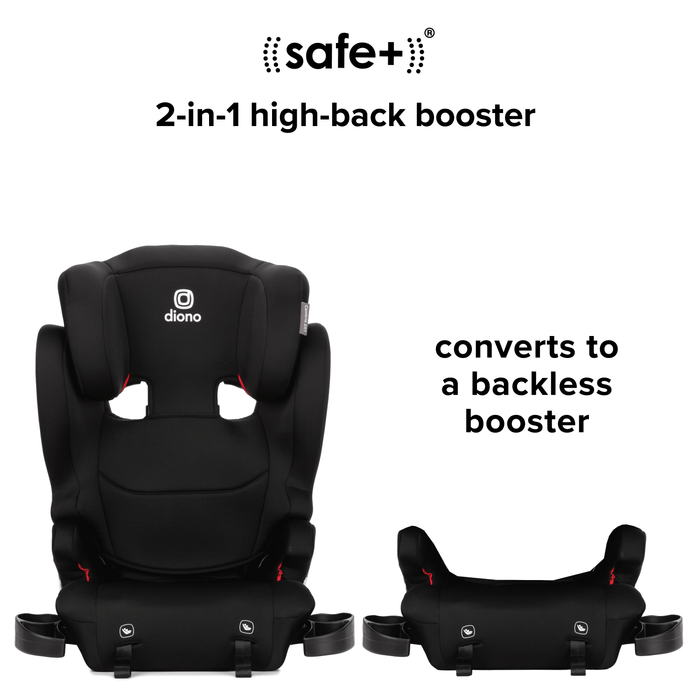 The new and improved XL 2-in-1 booster seat transforms from a high-back booster to a backless booster as your big kid grows.