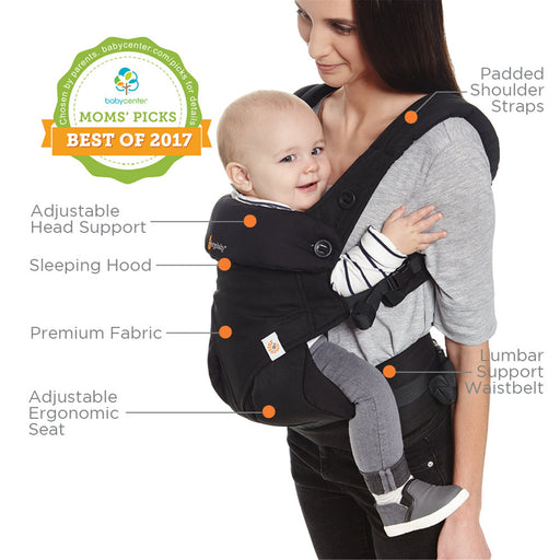 ErgoBaby 360 Baby Carrier - Pure Black