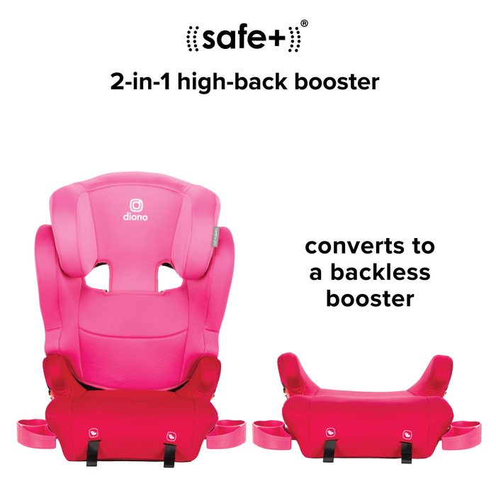 The new and improved XL 2-in-1 booster seat transforms from a high-back booster to a backless booster as your big kid grows.