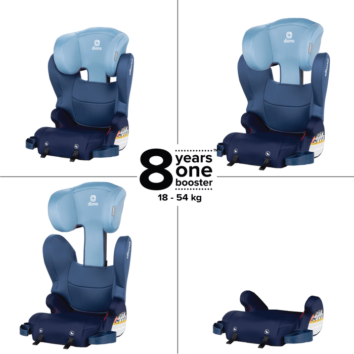 The new and improved XL 2-in-1 booster seat transforms from a high-back booster to a backless booster as your big kid grows.