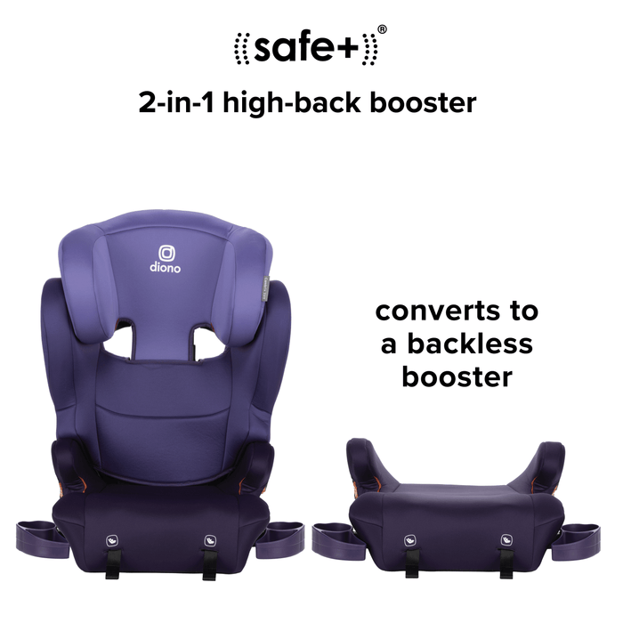 The new and improved XL 2-in-1 booster seat transforms from a high-back booster to a backless booster as your big kid grows.