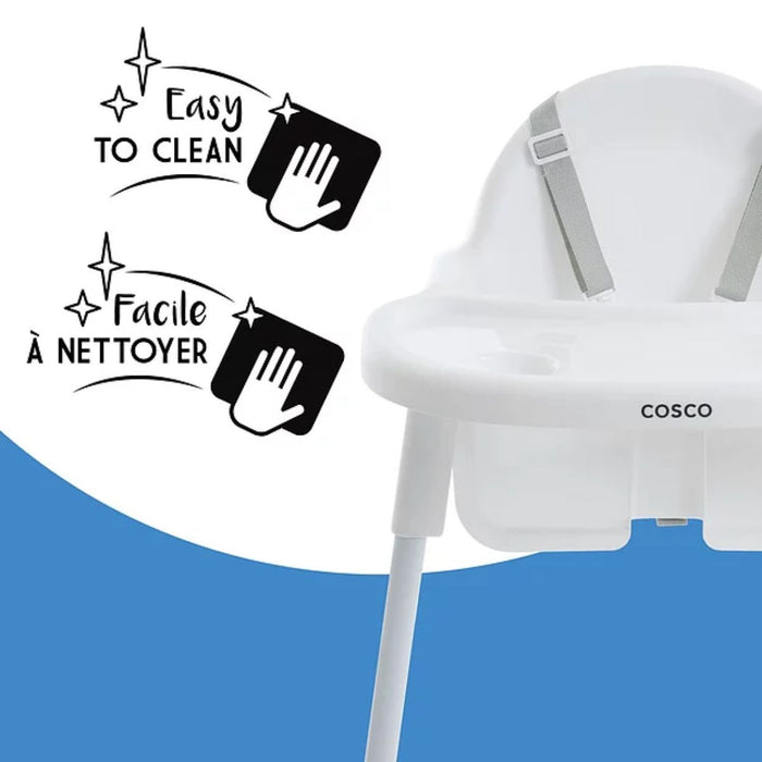 Cosco Canteen Highchair with footrest - White