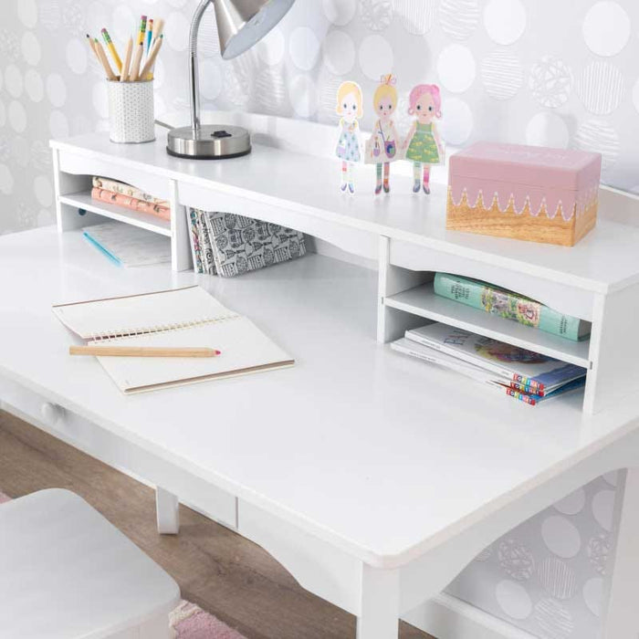 Kidkraft Avalon Desk With Hutch and Chair White