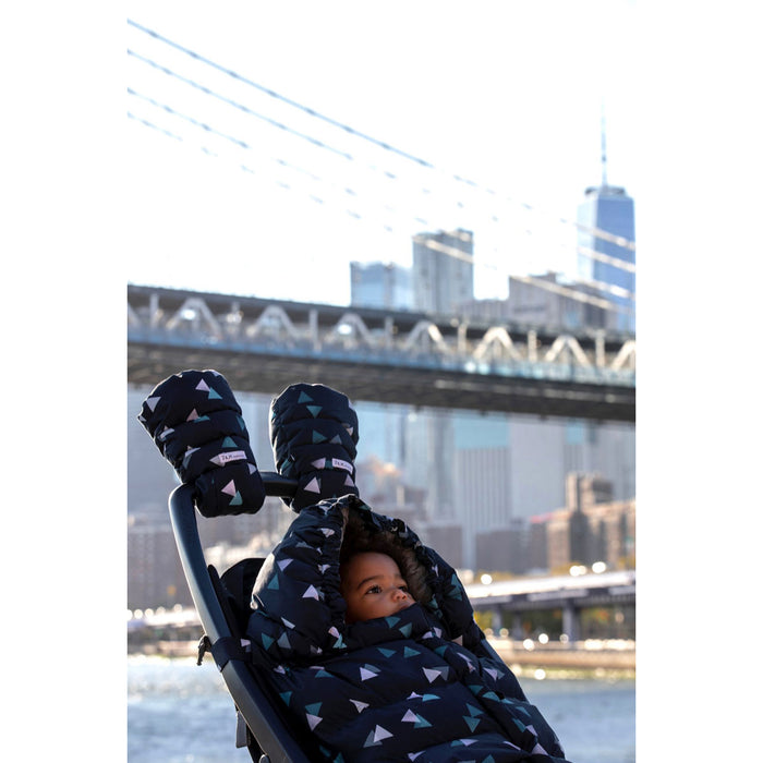 7AM Enfant outdoor baby Blanket - Aqua Triangle