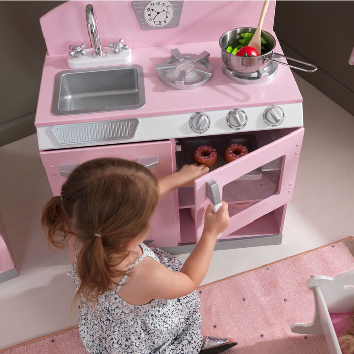 Kidkraft Pink Retro Kitchen Refrigerator
