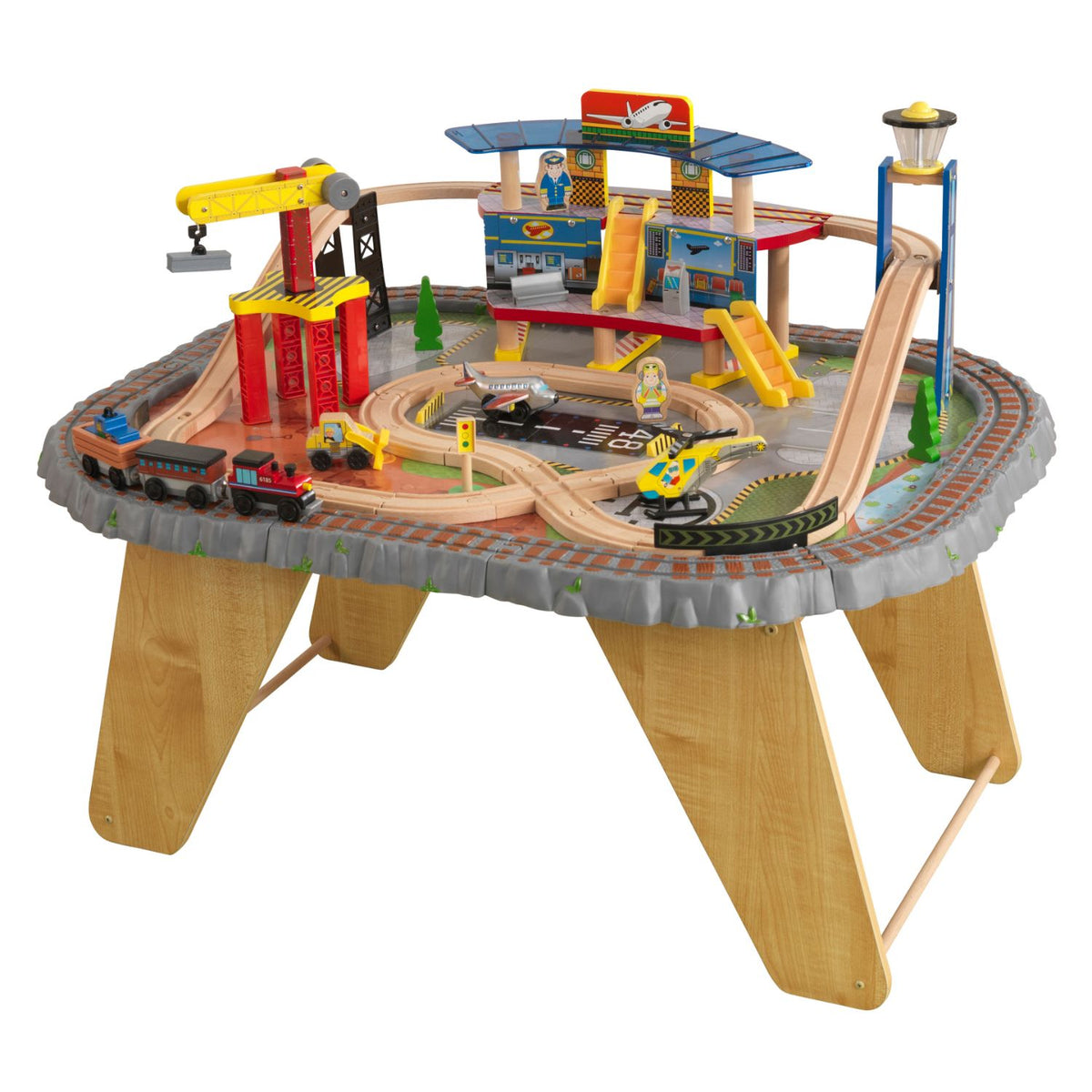 Kidkraft airport express train set hot sale and table