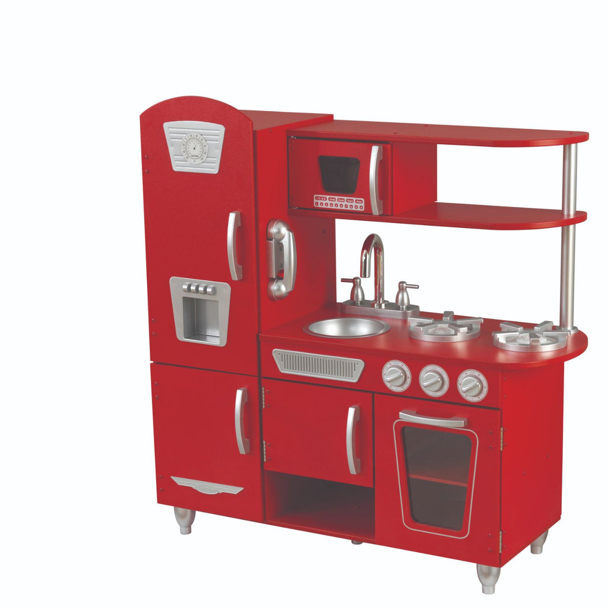 Red wooden play kitchen 2025