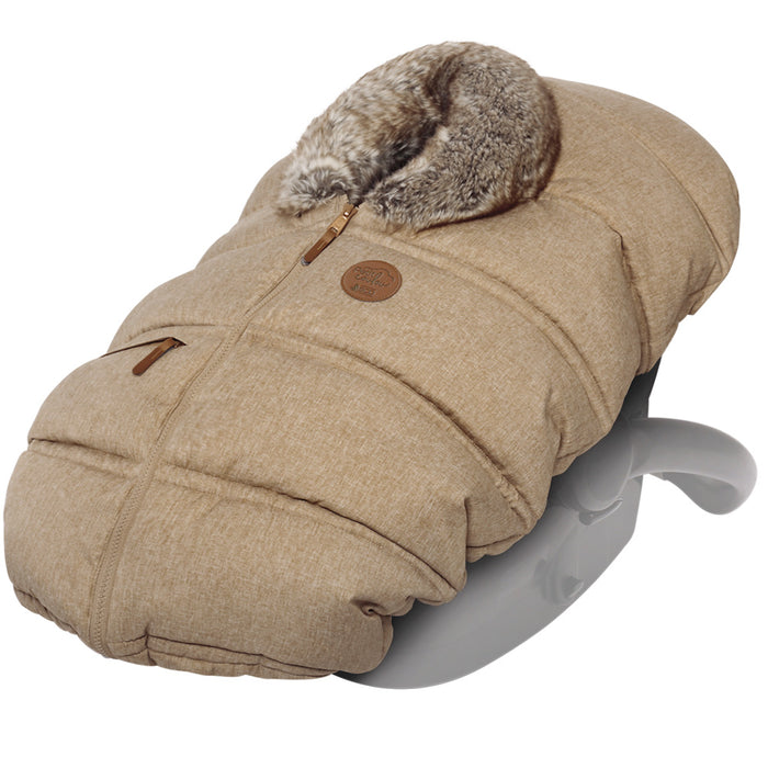 Petit Coulou Winter Car Seat Cover - Moka Eco Wolf