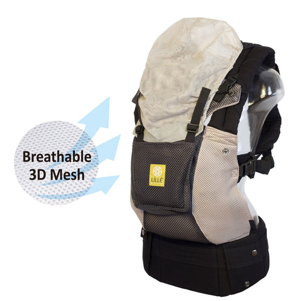 Lille Baby - Baby Carrier Complete Airflow 3D Mesh, Grey/Silver