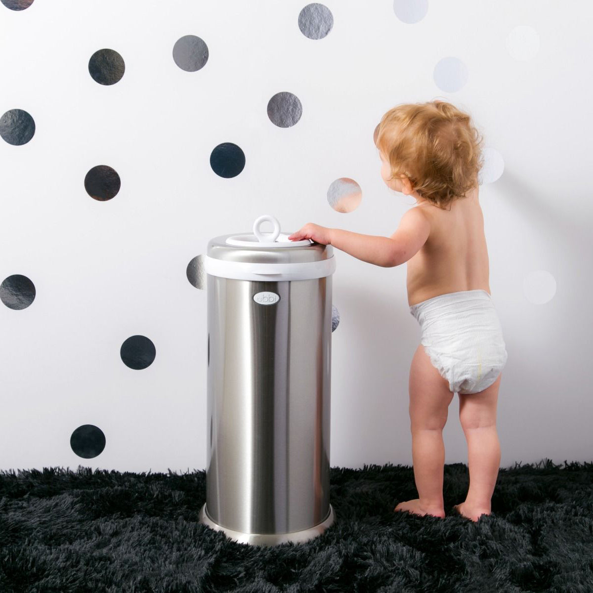 Ubbi Stainless Steel Diaper Pail - Chrome — BabyStyle